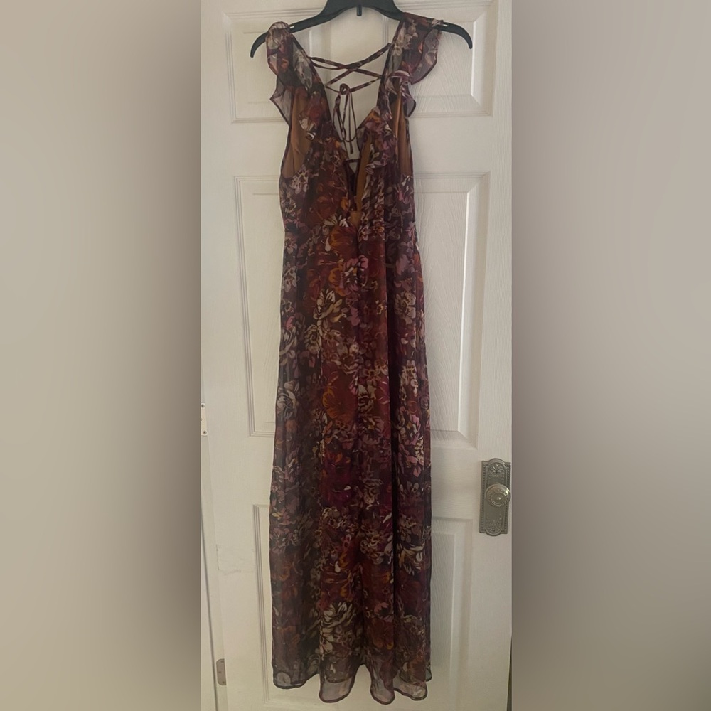 Berry/Burgandy floral dress